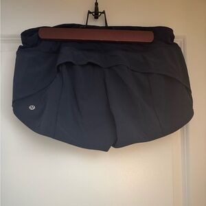 Navy Lululemon Speed Up Shorts 2.5”